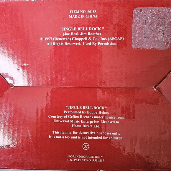 Jingle Bell Rock Santa Claus Animated Dancing Singing W Box Holiday Christmas - Picture 4 of 16